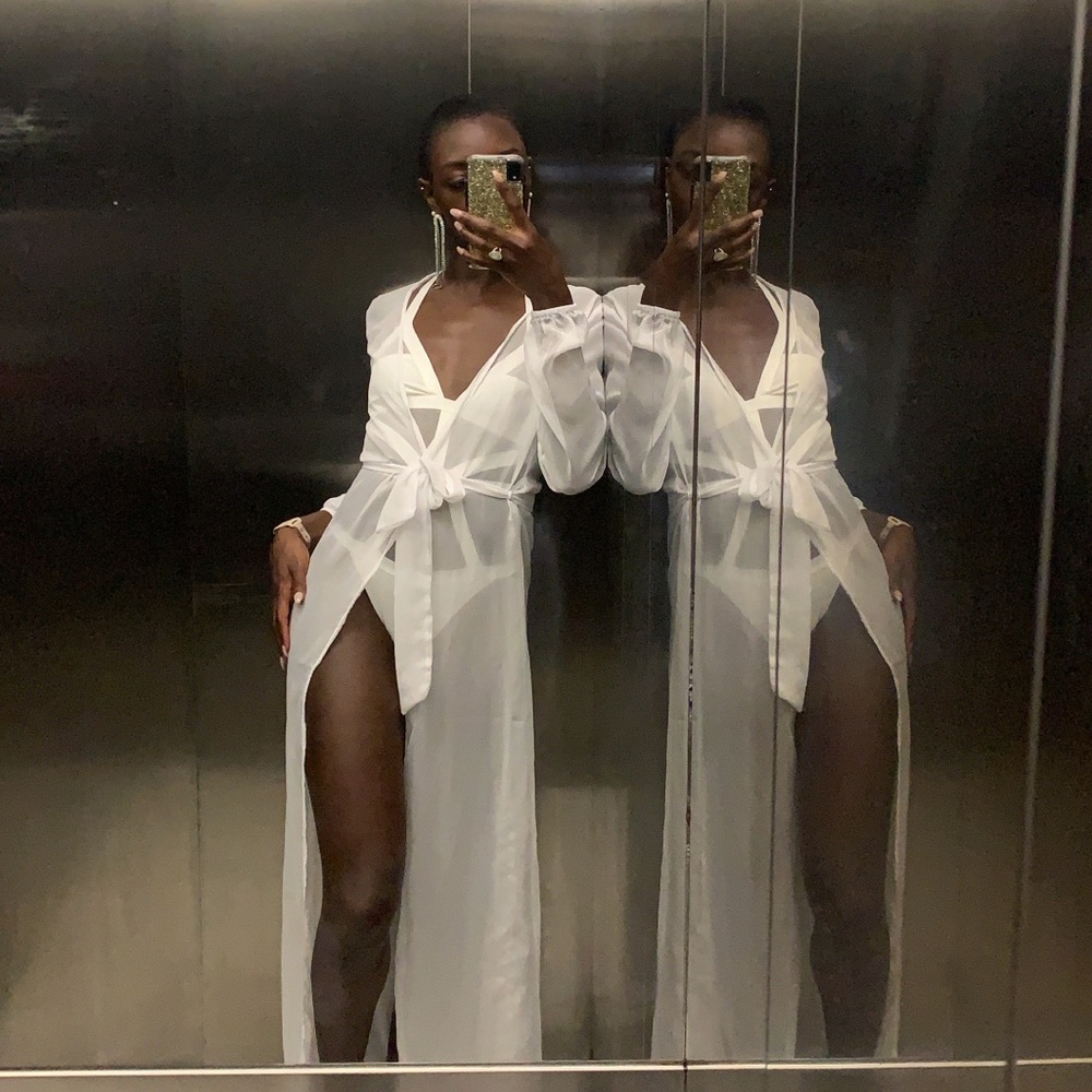 White Maxi Cover Up
